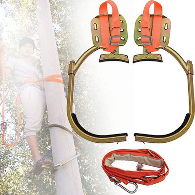 ZWJABYY Tree Climbing Spikes for Tree Work Kit,Pole Climbing Spikes,Tree/Pole Climbing Spike Set Safety Belt Adjustable Stainless Steel Working at Heights,model250