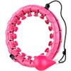 Adjustable Sports Hula Hoop, Abdomen and Thin Waist Increase Detachable Massage Fitness Equipment, Suitable for Family Training to Lose Weight/Pink/M view 1