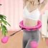 Adjustable Sports Hula Hoop, Abdomen and Thin Waist Increase Detachable Massage Fitness Equipment, Suitable for Family Training to Lose Weight/Pink/M view 2