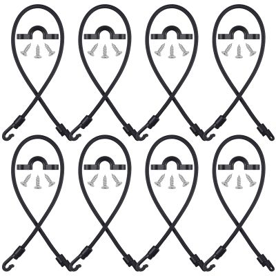 8 Sets Rod Strap Holder Boat Deck Rod Straps Rod Tamer Straps Fishing Rod Hold Down Straps Deck Mount Connector Boat Fishing Rod Straps Deck Mount Straps for Fishing Boat Kayak (18 Inch)