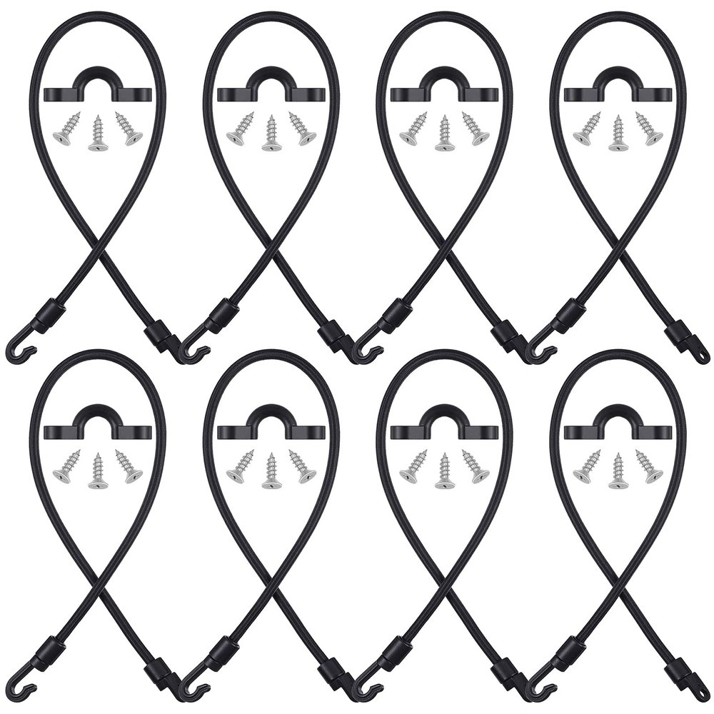 8 Sets Rod Strap Holder Boat Deck Rod Straps Rod Tamer Straps Fishing Rod Hold Down Straps Deck Mount Connector Boat Fishing Rod Straps Deck Mount Straps for Fishing Boat Kayak (18 Inch)
