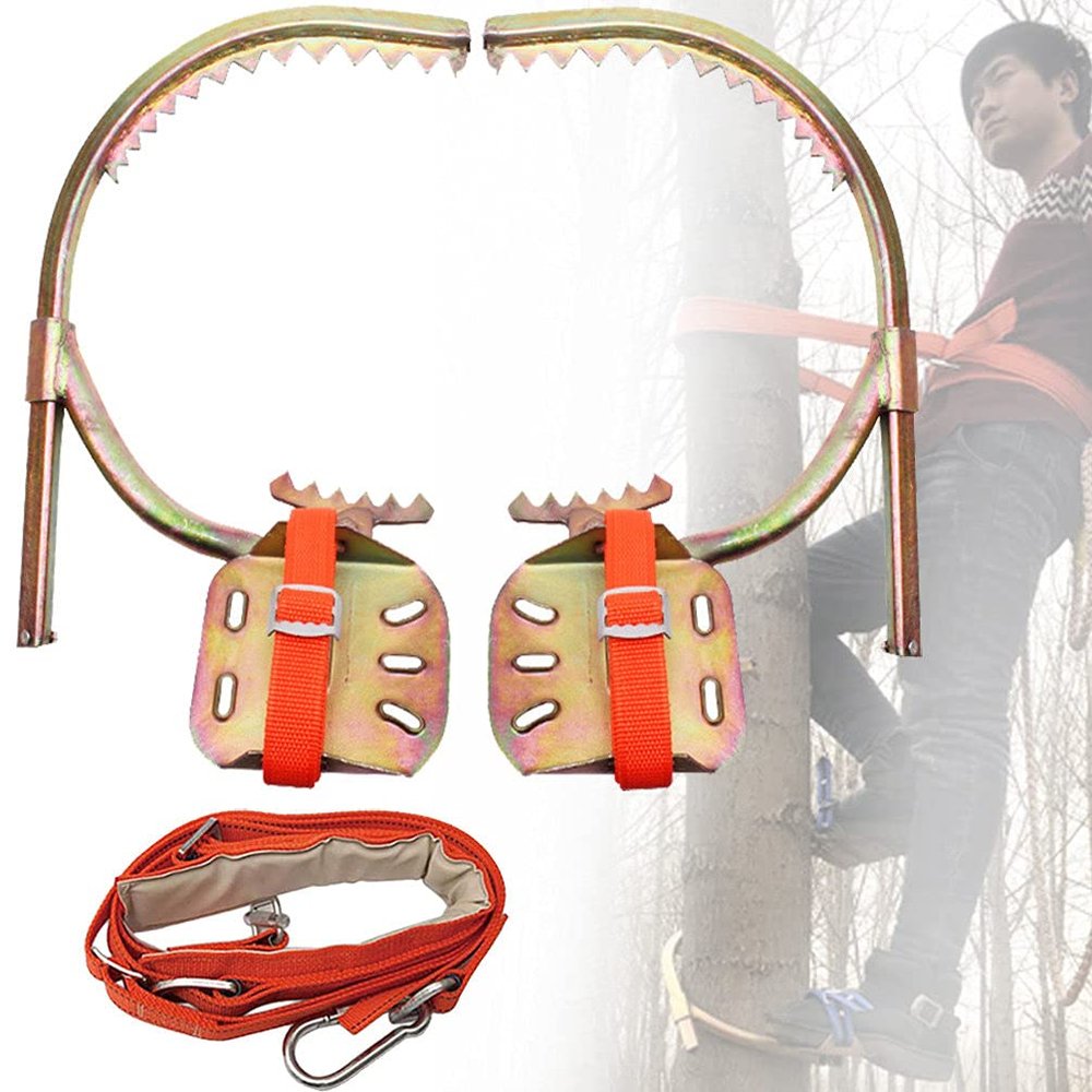 ZWJABYY Tree Climbing Gear,Climbing Trees Artifact Electrician Wooden Pole Foot Buckle,for Hunting Observation,Picking Fruit,Coconut,Simple to Use,model450