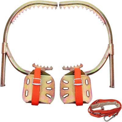 ZWJABYY Tree Climbing Spike,Tree Climbing Spikes for Tree Work Kit,Non-Slip Pole Climbing Spikes with Safety Harness,Adjustable Electrician Wooden Pole Foot Buckle,model500