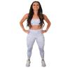 Shape Cake - High Waist Bra Top Pants with Mesh Tummy Control  Scrunch Bum Leggings for Women's Workout, Running and Sports - Leopard Active Wear Non-See Athletic Leggings Grey view 1