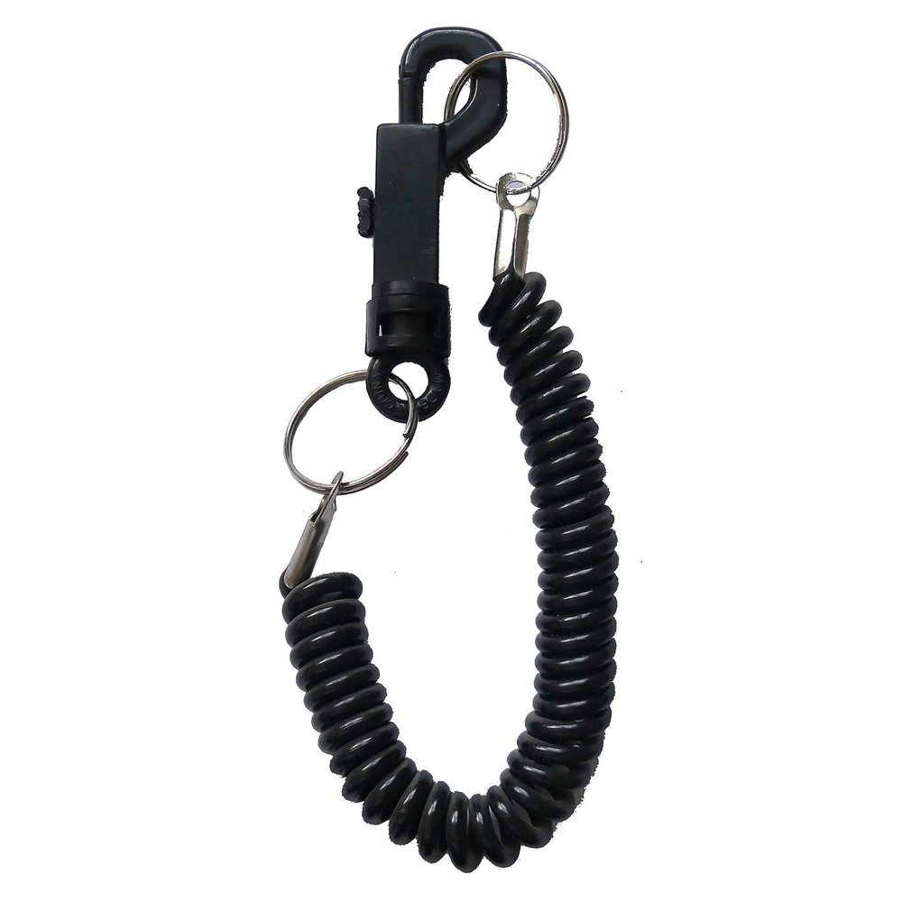 1 unit Card Black Keyring Stretchy Belt Clip for keys, ID Travel Cards