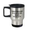 Backpacking is Cheaper Than Therapy. Travel Mug, Backpacking Insulated Travel Mug, Inappropriate For Backpacking view 1