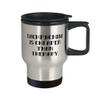 Backpacking is Cheaper Than Therapy. Travel Mug, Backpacking Insulated Travel Mug, Inappropriate For Backpacking view 2