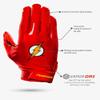 Phenom Elite The Flash Football Gloves  VPS1 | DC Edition | Lightweight, Super Sticky Receiver Gloves for Adults & Kids (Xx, Large) view 4