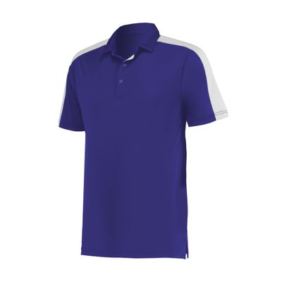 Augusta Sportswear Bi-Color Vital Polo, Purple/White, 3XL