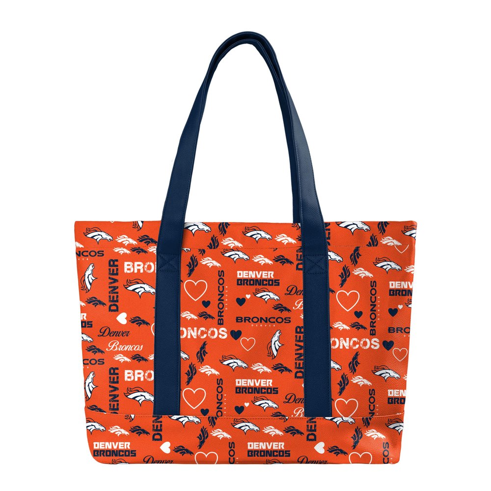FOCO Denver Broncos NFL Logo Love Tote Bag
