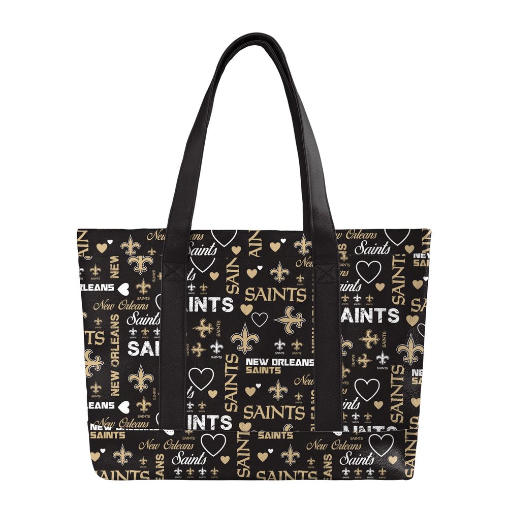 FOCO New Orleans Saints NFL Logo Love Tote Bag