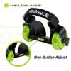 New-Bounce Heel Wheel Skates with Lights - Jet Wheelies for Shoes - Adjustable Roller Heel Skates for Kids - One Size Fits Most (Green) view 3