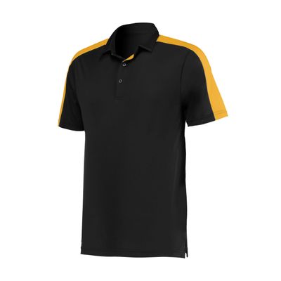 Augusta Sportswear Bi-Color Vital Polo, Black/Gold, XL