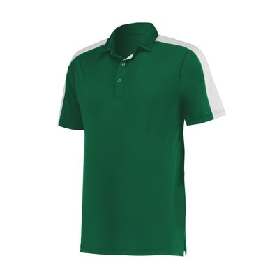 Augusta Sportswear Bi-Color Vital Polo, Dark Green/White, XL
