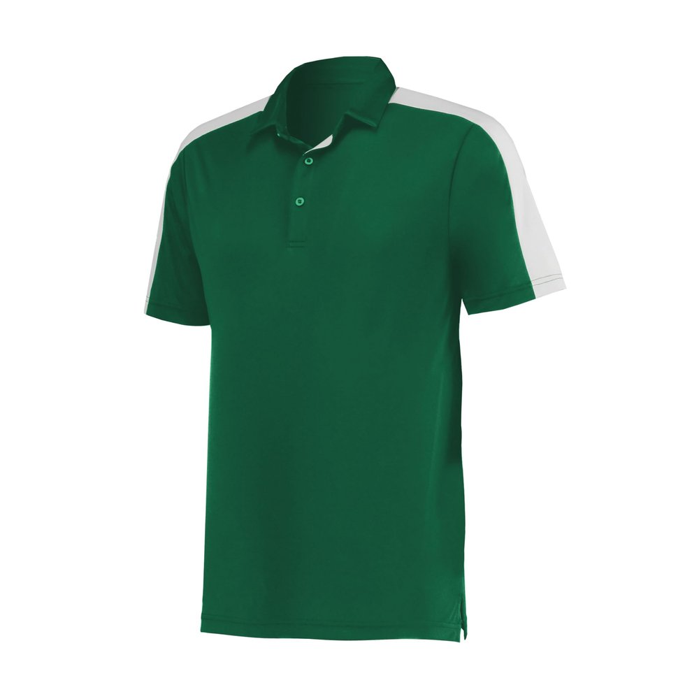 Augusta Sportswear Bi-Color Vital Polo, Dark Green/White, XL