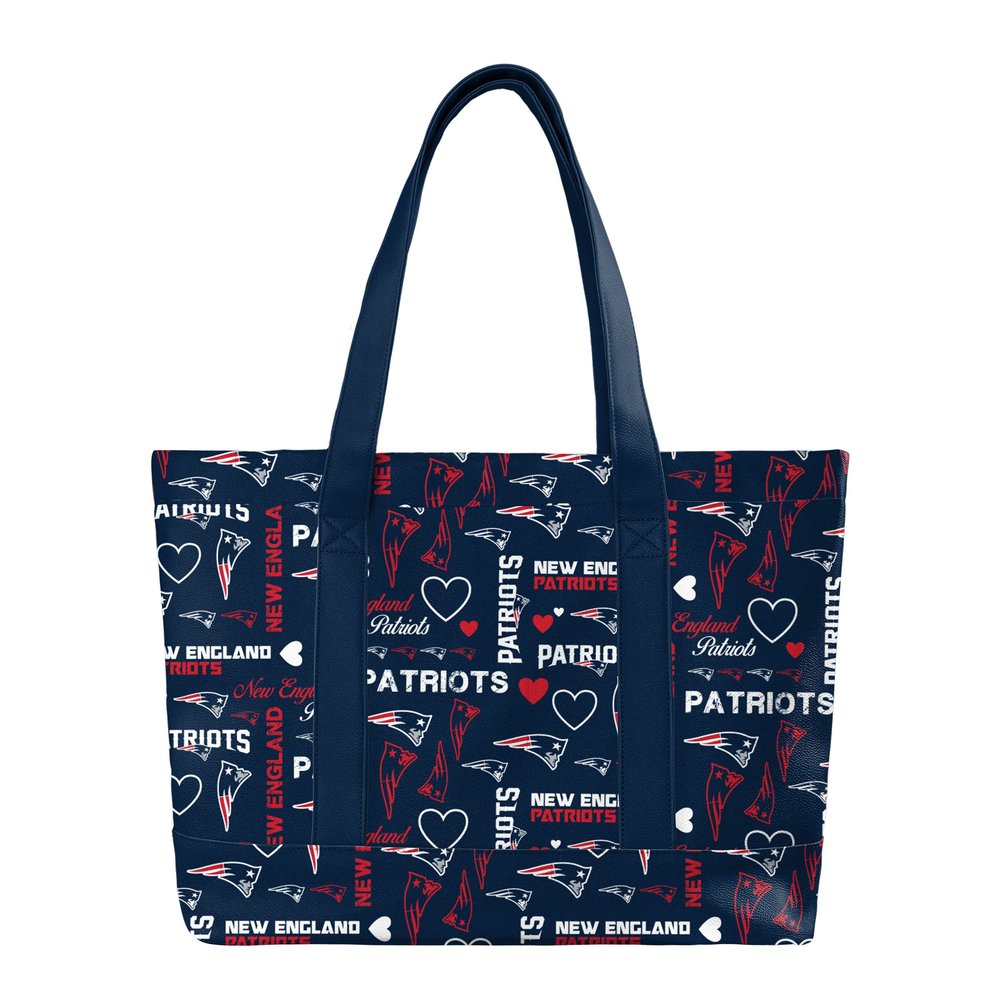FOCO New England Patriots NFL Logo Love Tote Bag