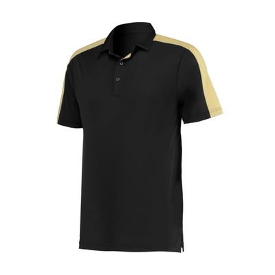Augusta Sportswear Bi-Color Vital Polo, Black/Vegas Gold, 3XL