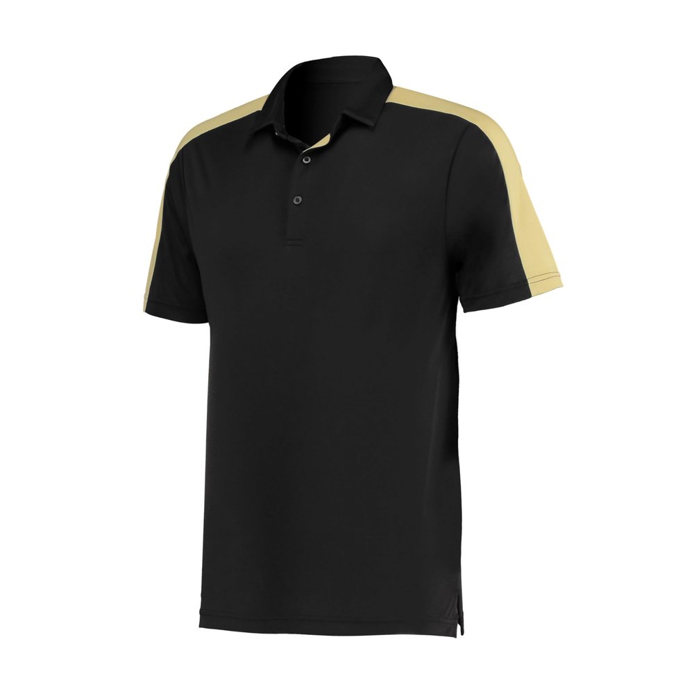 Augusta Sportswear Bi-Color Vital Polo, Black/Vegas Gold, 3XL