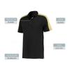 Augusta Sportswear Bi-Color Vital Polo, Black/Vegas Gold, 3XL view 4