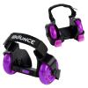 New-Bounce Heel Wheel Skates with Lights - Jet Wheelies for Shoes - Adjustable Roller Heel Skates for Kids - One Size Fits Most (Purple) view 1