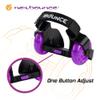 New-Bounce Heel Wheel Skates with Lights - Jet Wheelies for Shoes - Adjustable Roller Heel Skates for Kids - One Size Fits Most (Purple) view 3