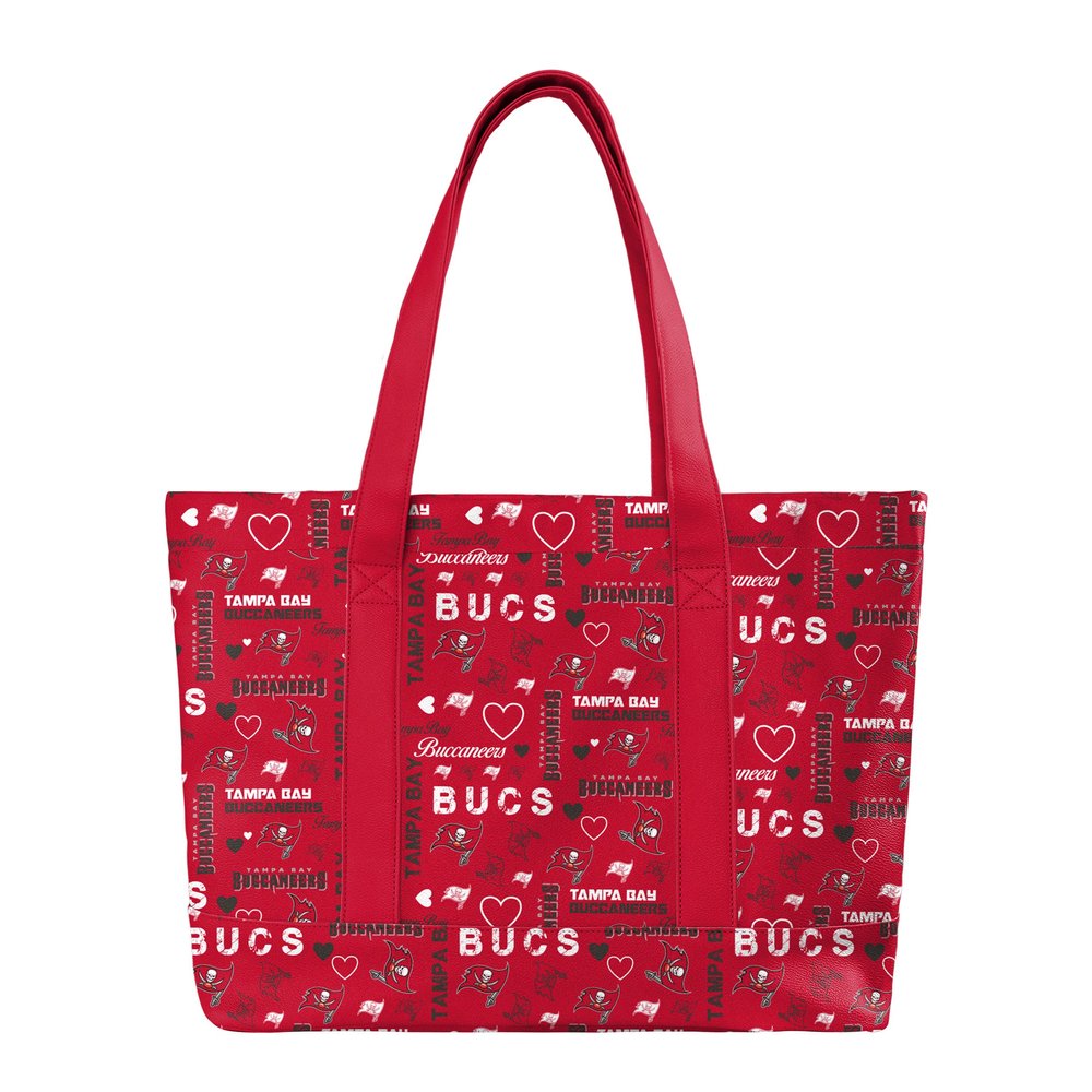 FOCO Tampa Bay Buccaneers NFL Logo Love Tote Bag