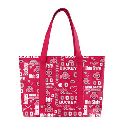 FOCO Ohio State Buckeyes NCAA Logo Love Tote Bag