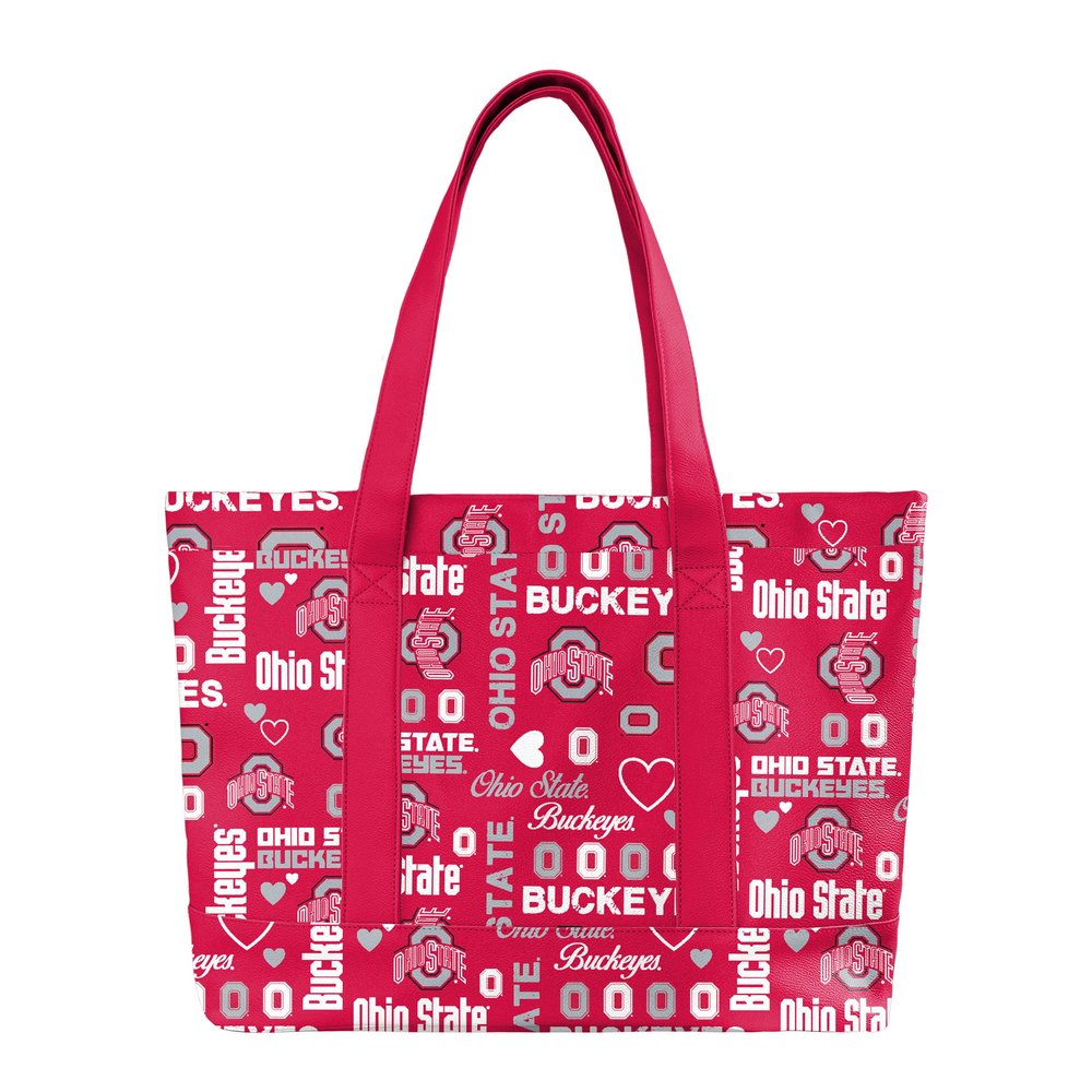 FOCO Ohio State Buckeyes NCAA Logo Love Tote Bag