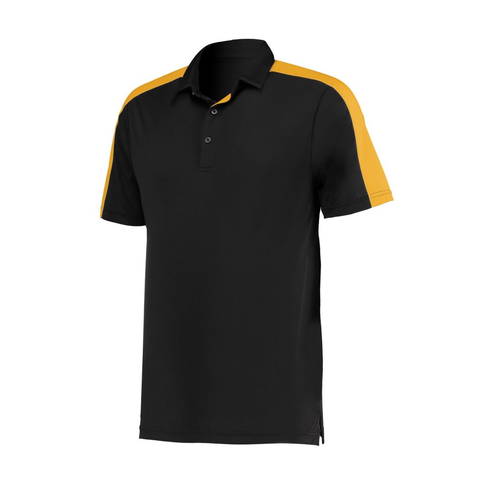 Augusta Sportswear Bi-Color Vital Polo, Black/Gold, 3XL
