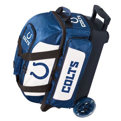 Strikeforce Bowling NFL Indianapolis Colts Two Ball Bowling Roller Bag with Ball, Shoe and Accessory Pockets