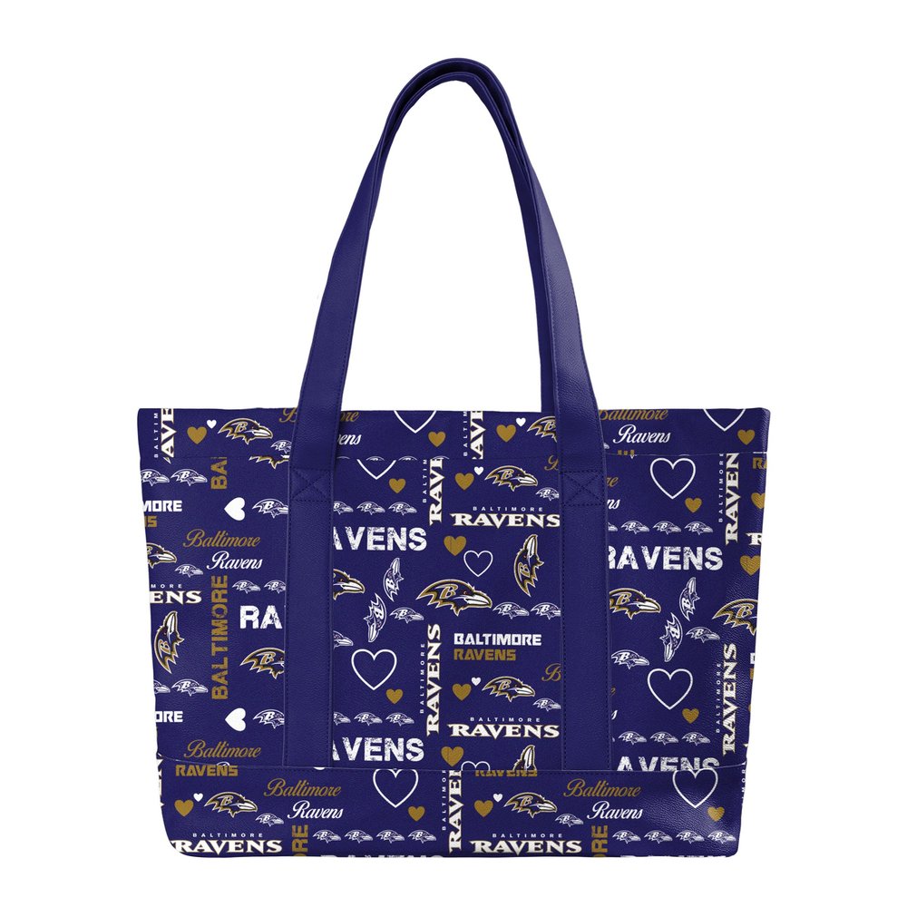FOCO Baltimore Ravens NFL Logo Love Tote Bag