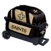 Strikeforce Bowling NFL New Orleans Saints Two Ball Bowling Roller Bag with Ball, Shoe and Accessory Pockets view 2
