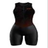 Sparx Sports Women Triathlon Suit Tri Short Racing Cycling Swim Run (Small, Animal-Skin), Black view 2
