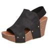 ZBYY Wedge Sandals for Women Summer Casual Open Toe Espadrille Platform Sandals Slip On Peep Toe Wedge Shoes view 1