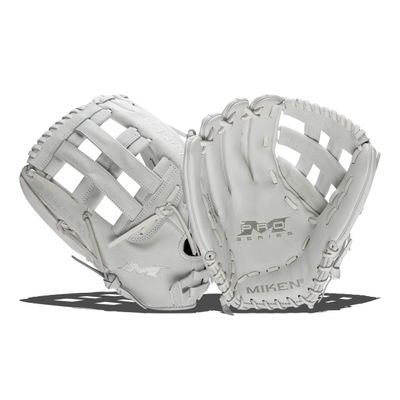 Miken | PRO Series Slowpitch Softball Glove 14 Inch | White | LHT