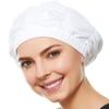 Beemo Womens Shower Cap  Shirred Retro Bathing Swim Turban - White view 1