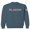 0160. Freedom Military Patriotic Proud American Flag Armour US USA Men's Crewneck Sweatshirt (Indigo Blue Large) view 1