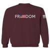 0160. Freedom Military Patriotic Proud American Flag Armour US USA Men's Crewneck Sweatshirt (Maroon X-Large) view 1