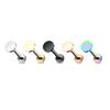 Pierced Owl 16GA Flat Circle Top 316L Surgical Stainless Steel Labret Monroe Lip Cartilage Helix Tragus Conch Ear Lobe Barbell Stud (Gold Tone) view 3