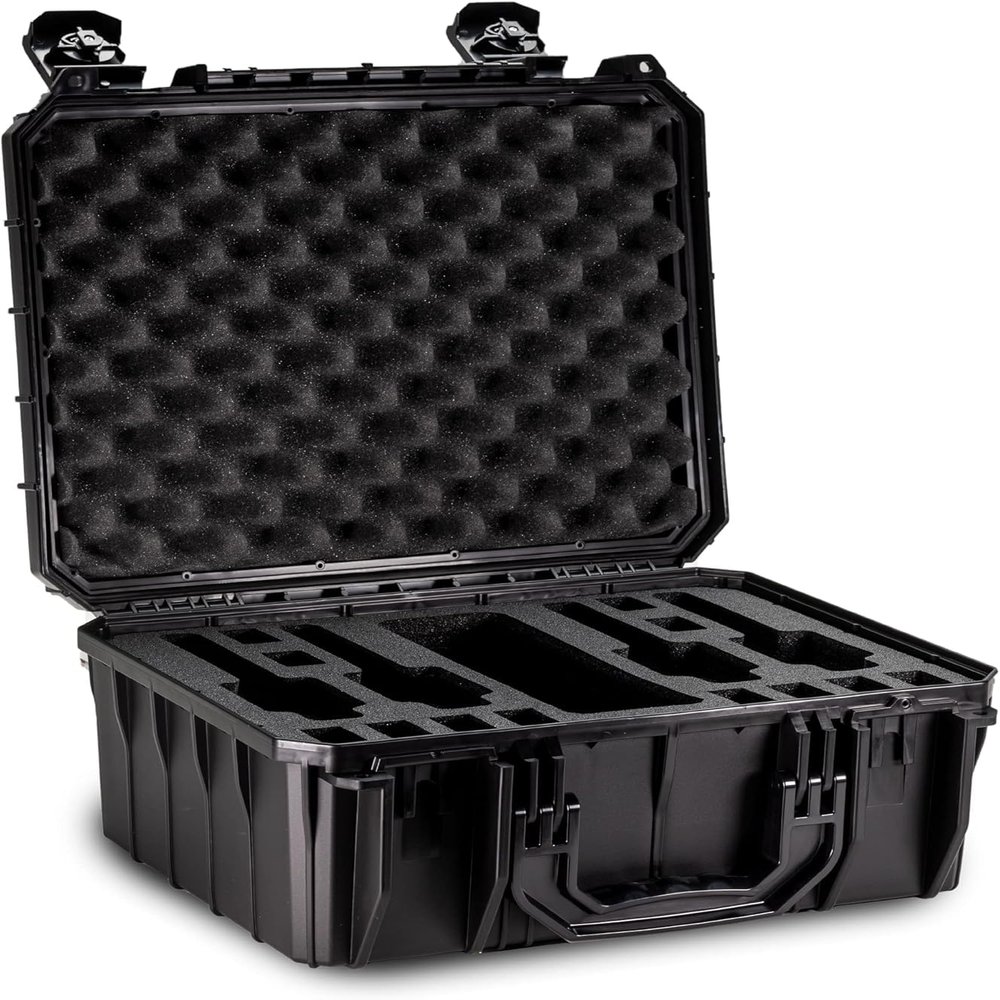 Evergreen Four Pistol Case + 12 Mag Storage + Firearm Accessories Lockable USA Made