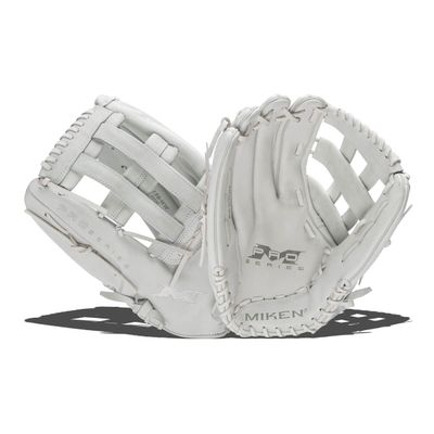 Miken | PRO Series Slowpitch Softball Glove 15 Inch | White | LHT