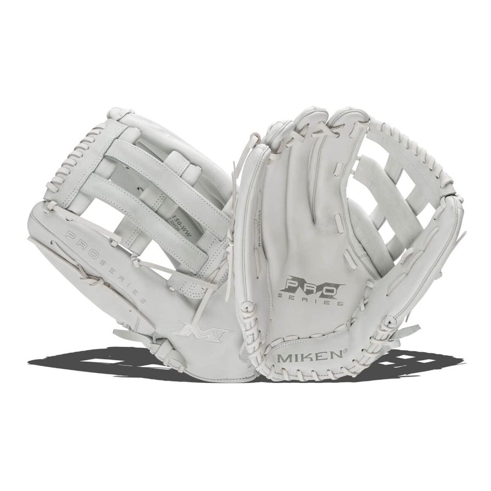 Miken | PRO Series Slowpitch Softball Glove 15 Inch | White | LHT
