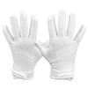 Battle Sports Doom 1.0 Wide Receiver Football Gloves, Ultra Stick Adult & Youth Gloves - Adult X-Large, White view 2