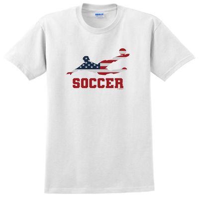 2024 Summer Games Paris USA Sports Soccer Plus Size Short Sleeve T-Shirt 4X-Large White