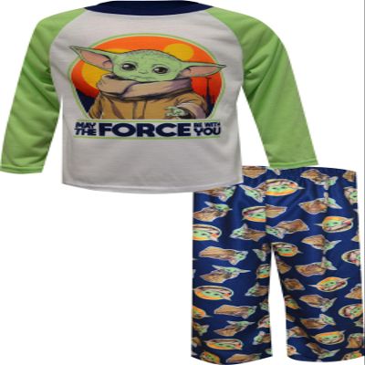 STAR WARS AME Sleepwear Boys Mandalorian The Child Grogu Toddler Pajamas (2T) Blue