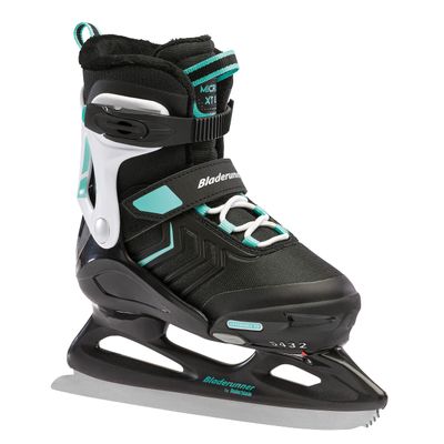 Bladerunner Ice by Rollerblade Micro Ice XT Girls, Junior, Adjustable, Black and Teal, Ice Skates
