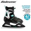 Bladerunner Ice by Rollerblade Micro Ice XT Girls, Junior, Adjustable, Black and Teal, Ice Skates view 3