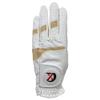XEIRPRO Premium 4 Pack All Weather Golf Gloves for Men Worn On Right Hand for Left Handed Golfer- Comfort and Secure Fit Ultra Grip Leather Soft Flexibility (Medium-Large, White/Light Beige) view 2