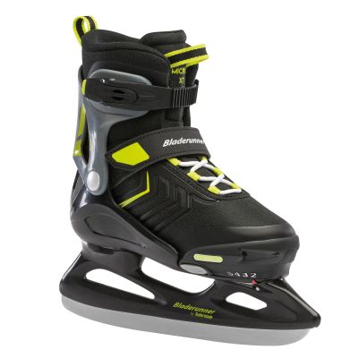 Bladerunner Ice by Rollerblade Micro Ice XT, Junior, Adjustable, Black and Lime, Ice Skates