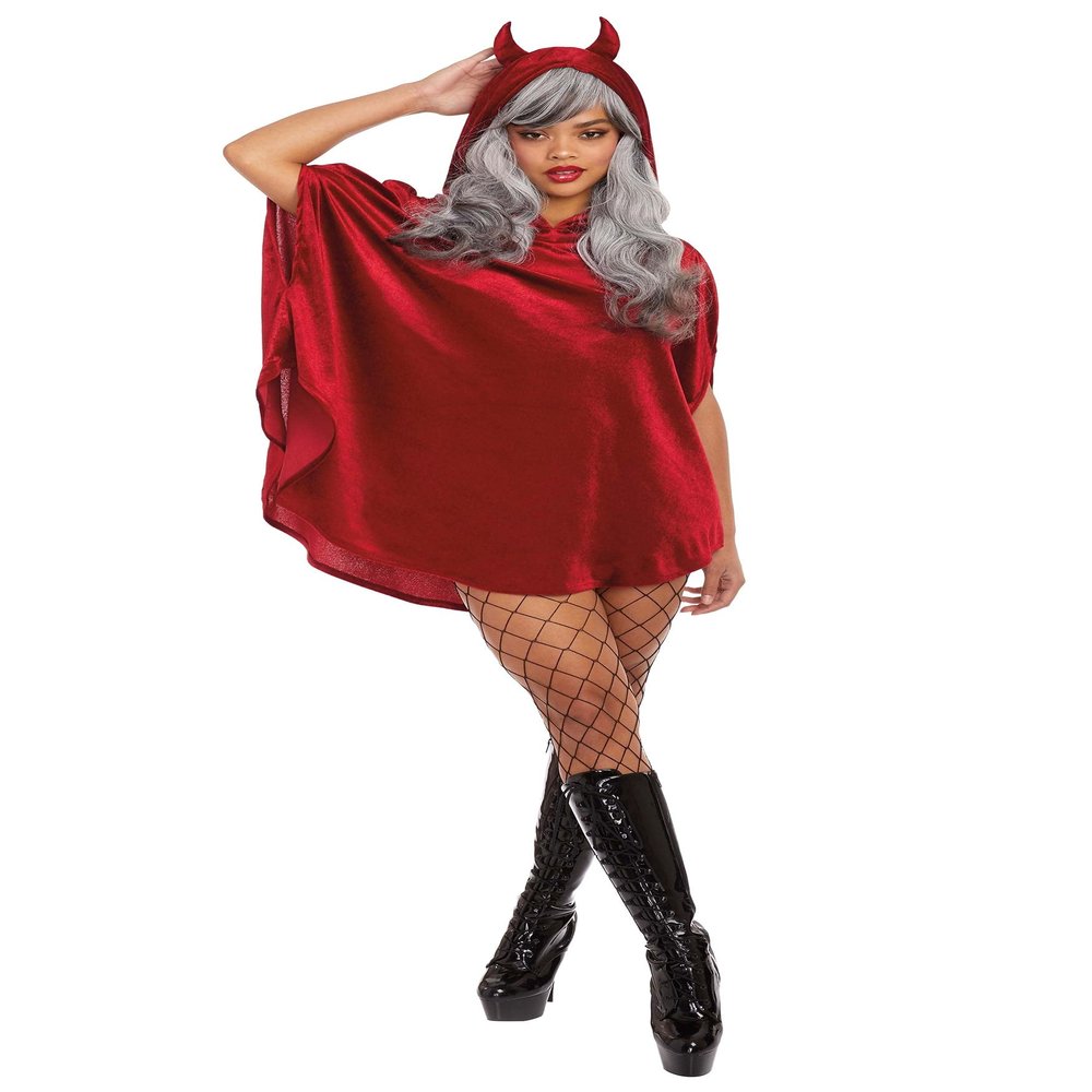 Dreamgirl womens Hell Yeah Poncho Adult Sized Costumes, Red, One Size US